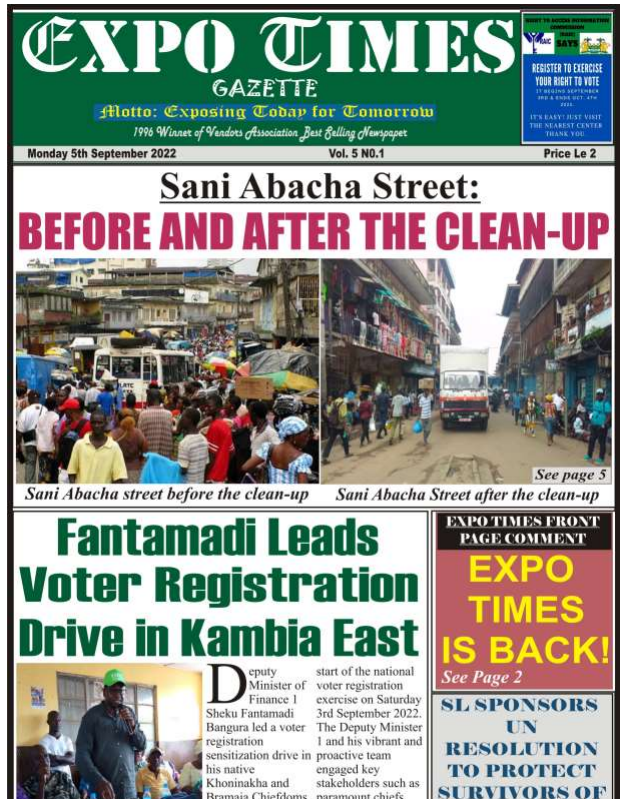 Read more about the article Expo Times Monday 5th Sep. 2022