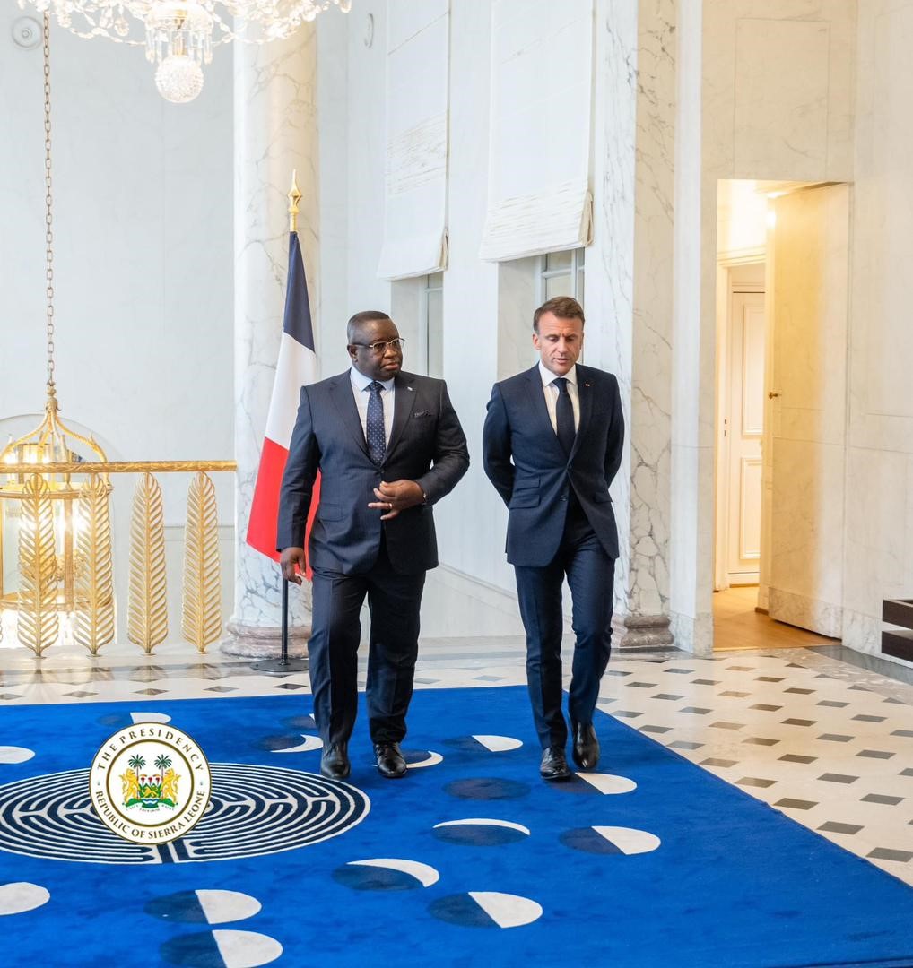 Read more about the article President Bio engages French President on bilateral relations, areas of cooperation