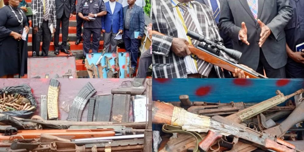 Judiciary Hands Over Confiscated arms to SLecaa