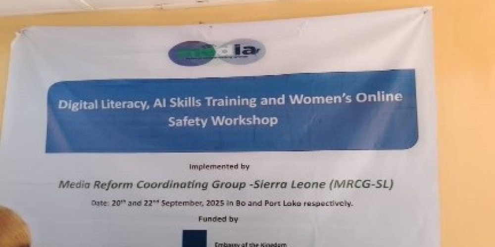 MRCG-SL Hosts Pioneering Workshop on Digital Literacy, AI Skills, and Online Safety for Women Journalists and Activists