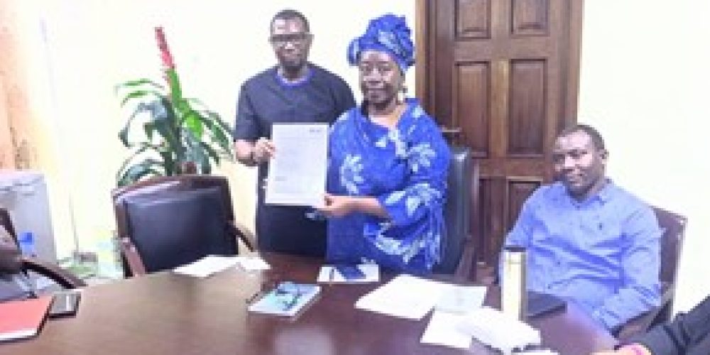 Presentation of the CIPS Accreditation Letter to the DVC, IPAM, Assoc. Prof. Miriam Conteh-Morgan