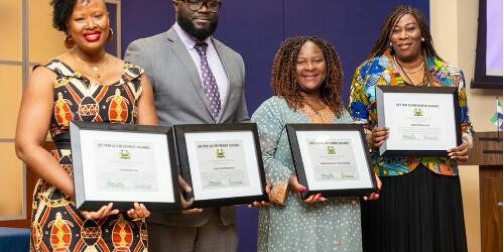 Vickie remoe and three other awarded at the sierra leone